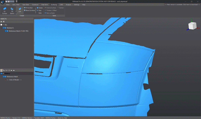 Shining3D EXModel Pro – 3D skice i ispune površina