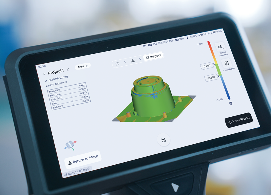 Shining3D Inspect – inspekcija izravno na FreeScan Omni